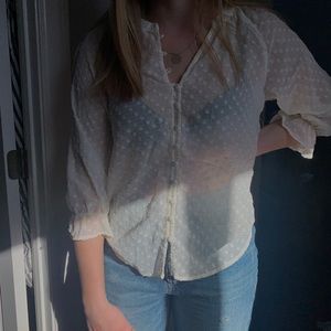 White patterned blouse!